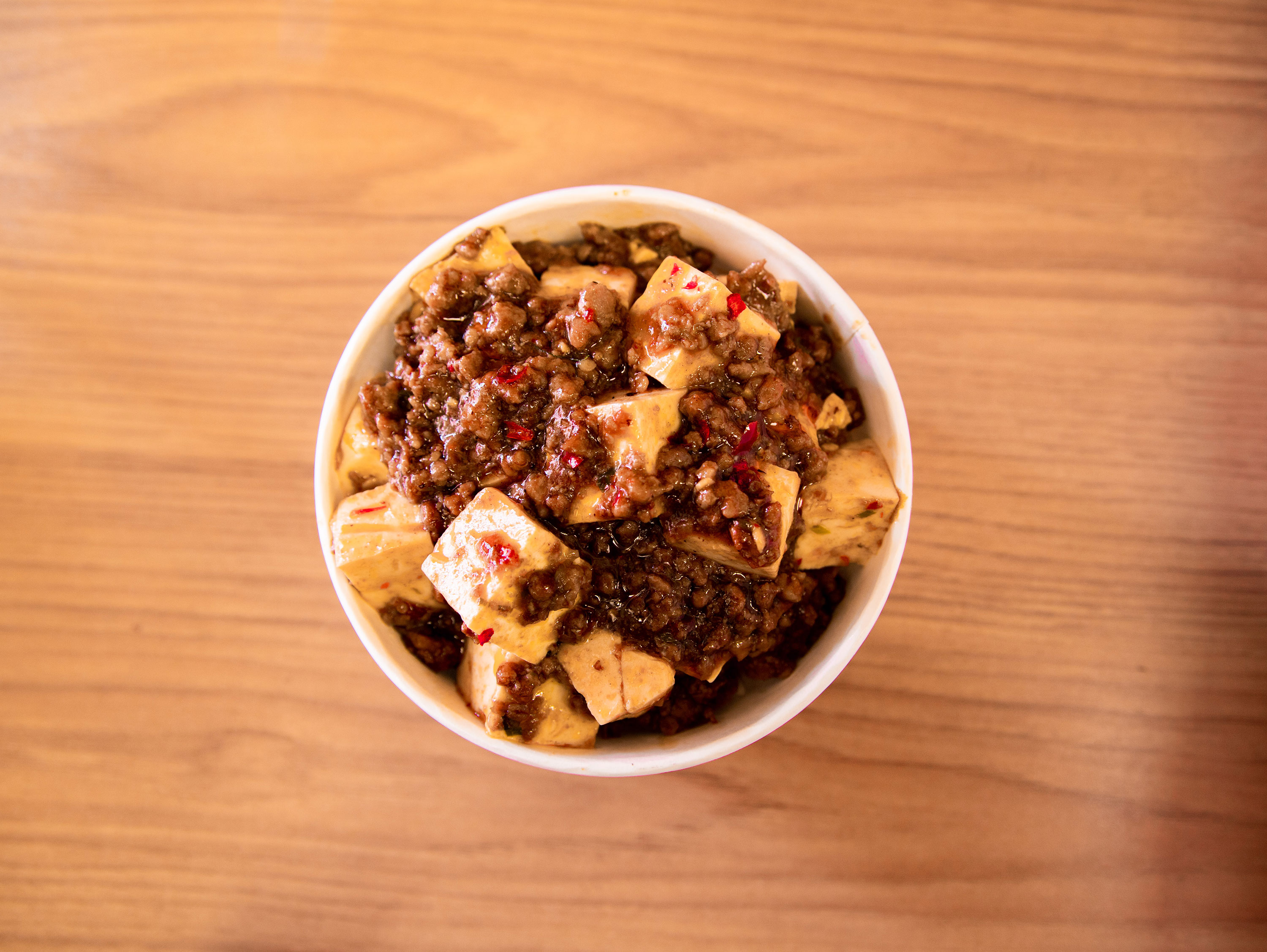 Mabo Don - Japanese style spicy ground port and tofu on bowl of rice.